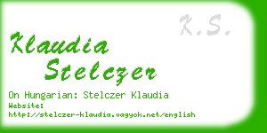 klaudia stelczer business card